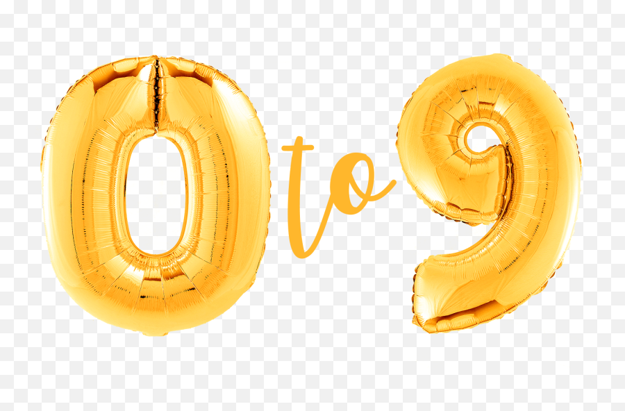 Gold Foil Numbers 30 Helium Filled Balloon - Earrings Png,Gold Foil Png