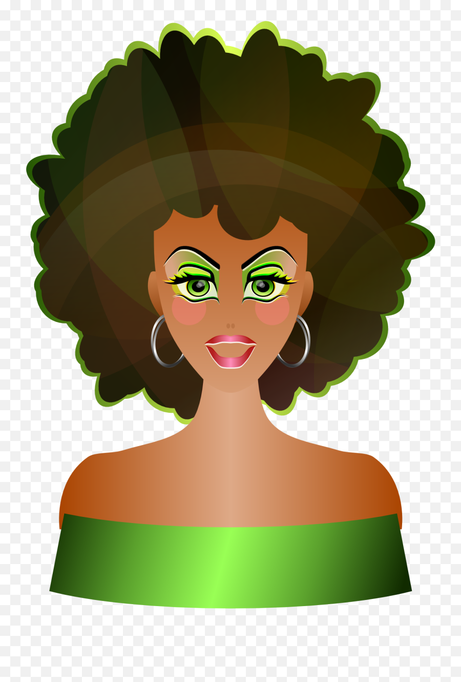 Costume Clipart Clown Wig Transparent - Afro Silhouette Png,Clown Hair Png