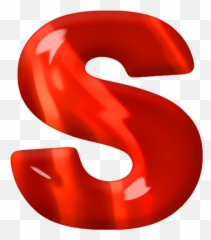 Letter S Download Transparent Png Image Arts - Red Glass