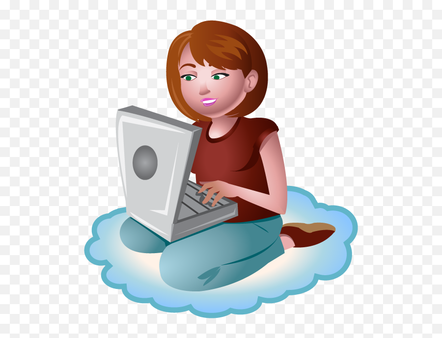 Typing Png - Typing Girl With Laptop Clipart Png 584397 Write An Email  Cartoon,Laptop Clipart Png - free transparent png images 