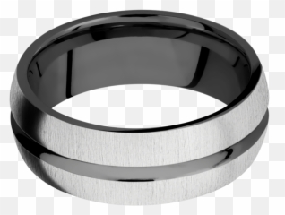 Black Zirconium Mens Wedding Band - Titanium Ring png