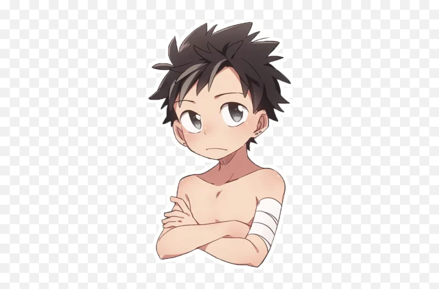 Telegram Sticker 7 From Collection Anime Boys Stickerus - Cartoon Png,Anime Boy Transparent