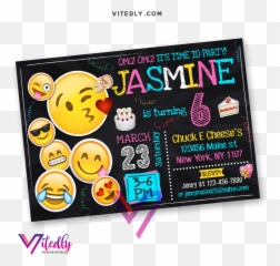 Emoji Birthday Invitation Invitations U2013 Vitedly - Transformers Invitations Png,Birthday Emoji Png