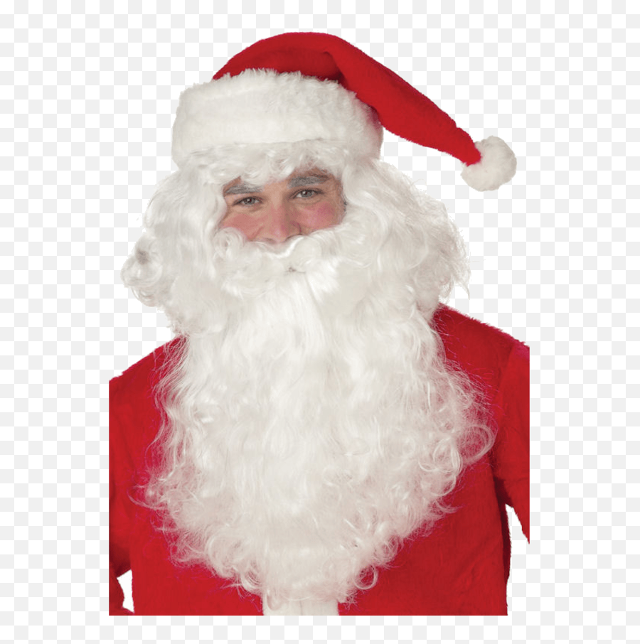 Realistic Santa Wig Beard Set Png