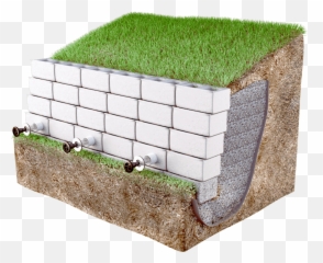 Download Hd Maintainable Weep Hole Filter In Mse Retaining - Retaining Wall Drainage Systems Png,Hole In Wall Png