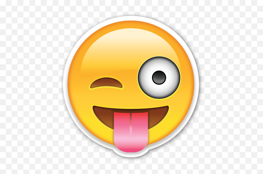 Face With Stuck Out Tongue And Winking - Emoji Faces Png,Wink Emoji Png