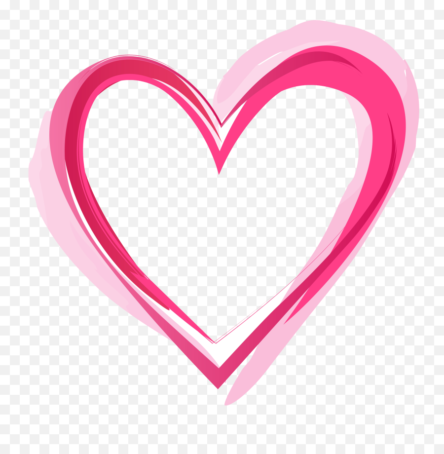 Pink Heart Png - Pink Heart Clip Art,Snapchat Heart Filter Png