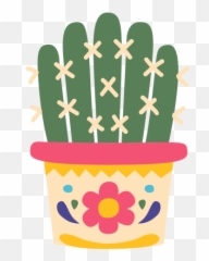 Cactus Plant Desert Mexico Flat - Decorative png