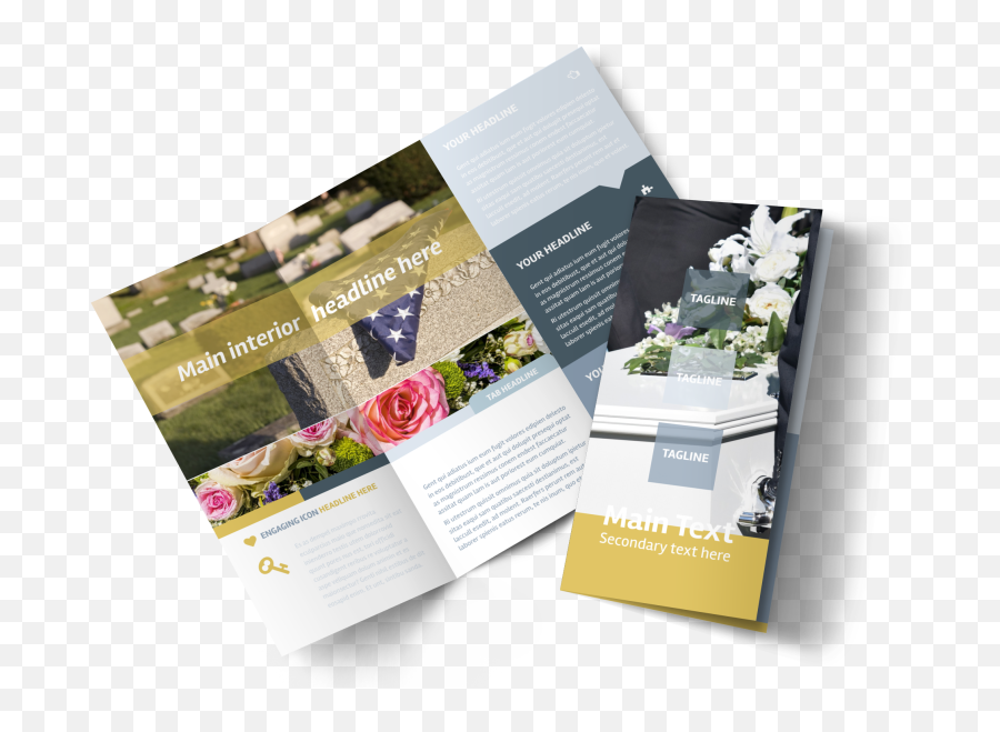 Funeral Service Brochure Template Mycreativeshop - Brochure Funeraria Png,Pamphlet Icon