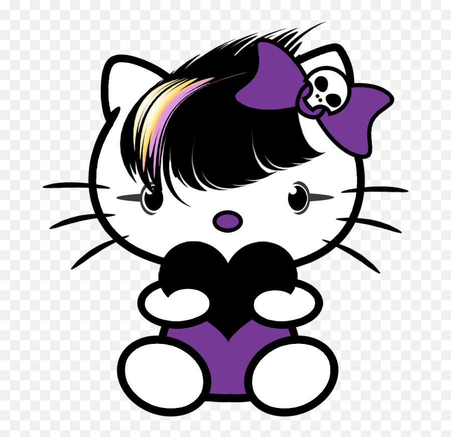 Emo Hello Kitty Wallpapers - Top Free Emo Hello Kitty Hello Kitty Goth Without Background Png,Sanrio Icon