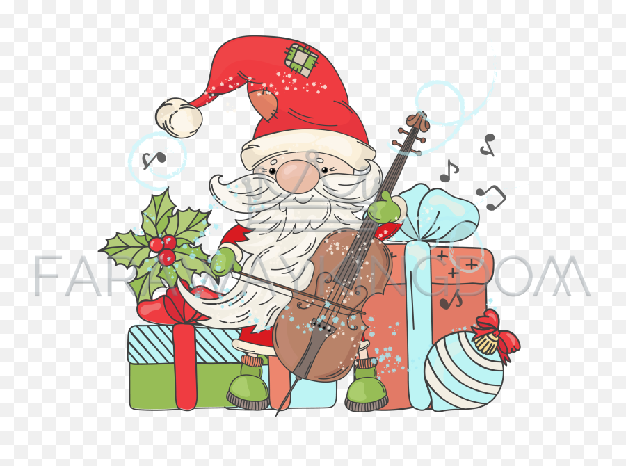 Christmas Vector Illustration - Merry Christmas For Musician Png,Christmas Vector Png