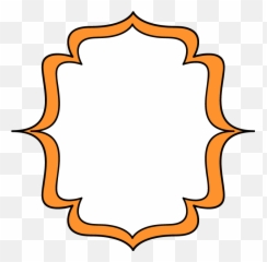 Gold Glitter Bracket Frame Png - Orange Clipart