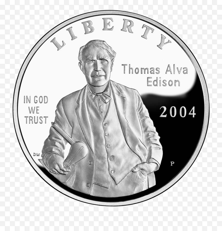 Thomas Alva Edison Silver Dollar - Thomas Edison Facks For Kids Png,Icon Alva 47 Parking