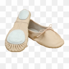 Tap Shoes Png - Basic Pink Leather Split Sole Ballet Shoes Transparent Ballet Shoes,Slippers Png