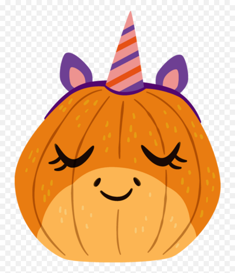 Emoji Emojis Unicorn Pumpkin Halloween Png Transparent