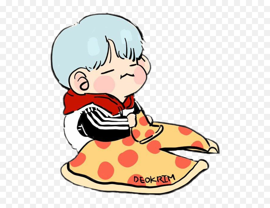 Pizza Bts Yoongi Chibi Kawaii Bagtansonyeondan - Bts Min Yoongi Fanart Cute Png,Min Yoongi Icon