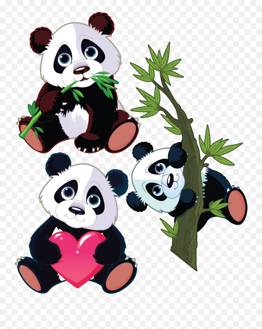 Panda Wall Sticker U0026 Decal U2013 Ambiance - Sticker Easy Panda Eating Bamboo Drawing Png,Panda Pop Icon