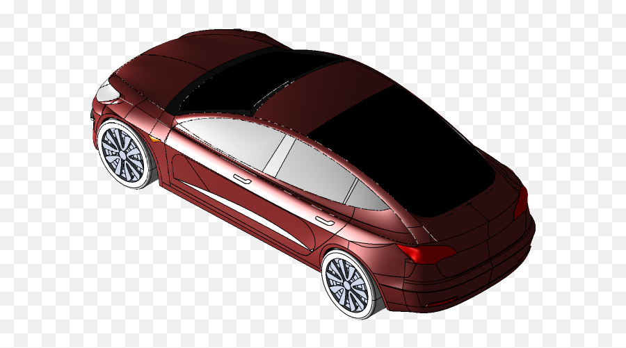 Tesla Model 3 3d Cad Library Grabcad - Executive Car Png,Tesla Model 3 Logo
