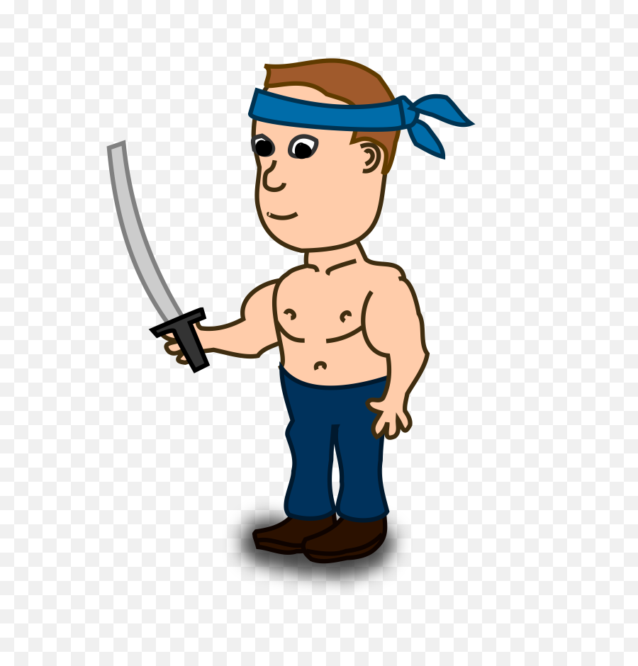 Sword Fighter Clipart - Comic Characters Png,Sword Clipart Png