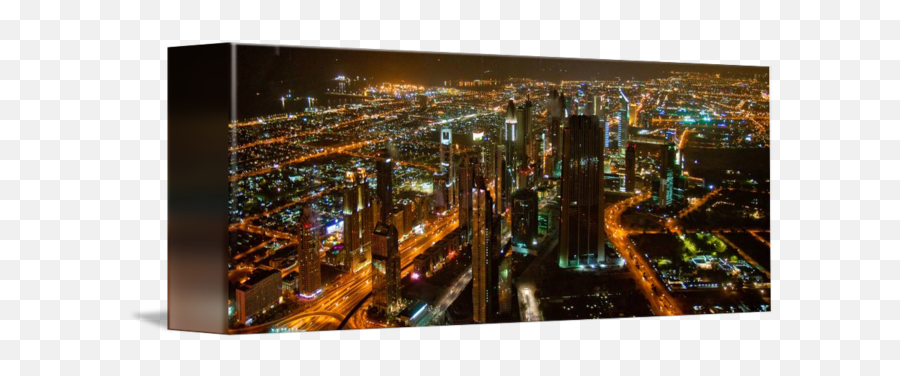 Night View Of Dubai From Burj Khalifa By Arunpn - Cityscape Png,Burj Khalifa Png