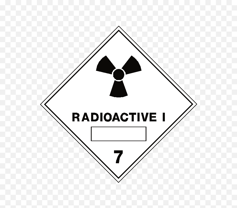 Radioactive I 7 Label - Dangerous Goods Class 7 Png,Radioactive Symbol Transparent