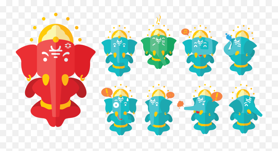 Download Ganesh Clip Art Vector Free - Ganesha Hd Cute Ganpati Vector Png,Ganesha Png