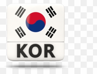 Square Icon With Iso Code - South Korea Flag png