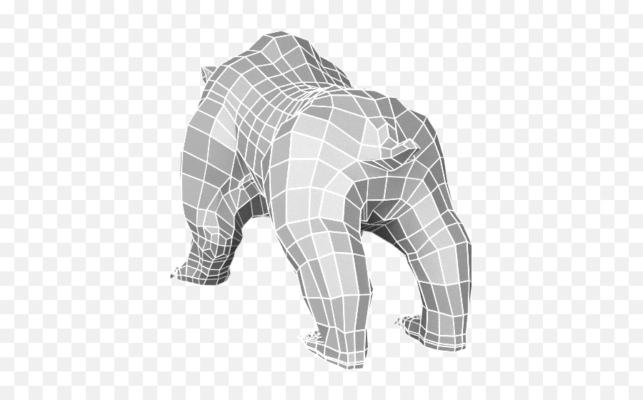 Bear Low High Poly Base Mesh - Illustration Png,Fishnet Texture Png