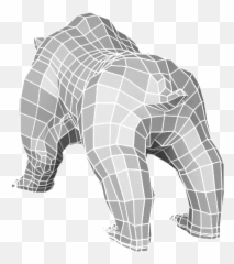 Bear Low High Poly Base Mesh - Illustration png