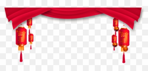 Download Red Festive Curtain Decoration Vector - Portable Png