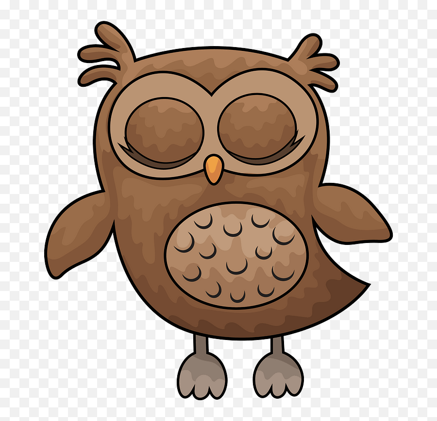 Sleeping Owl Clipart - Sleeping Owl Clipart Png,Owl Clipart Png