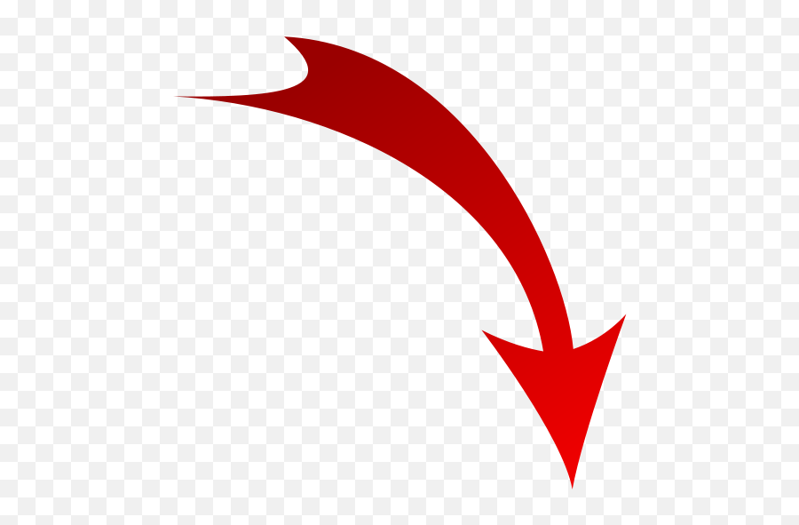 Curved Red Arrow - Fleche Rouge Png Transparent,Red Curved Arrow Png