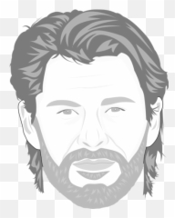 Download Chris Hemsworth Caricate Of - Chris Hemsworth Cartoon Face Png,Chris Hemsworth Png