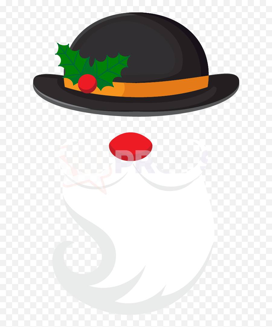 Snowman Hat With Santa Beard - Illustration Png,Santa Beard Png