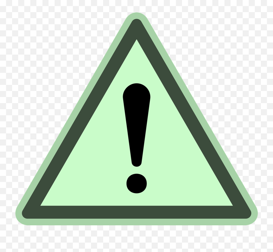 Download Danger Sign Green Hd Png - Green Exclamation Mark In Triangle Png,Danger Sign Transparent