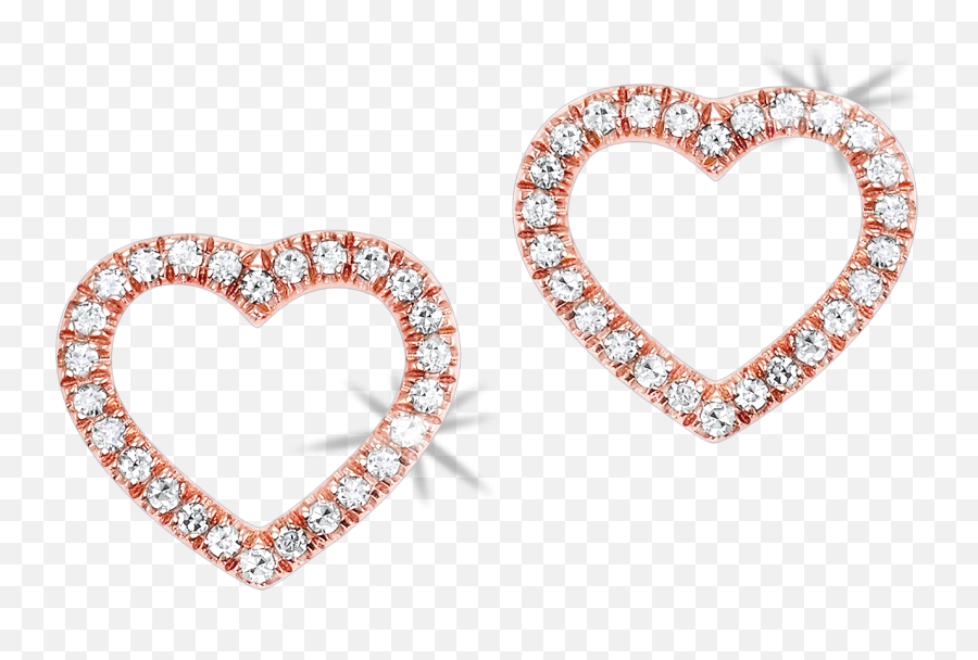 Petite Heart Diamond Earrings - Simple Earrings Gold And Diamond Png,Diamond Earrings Png