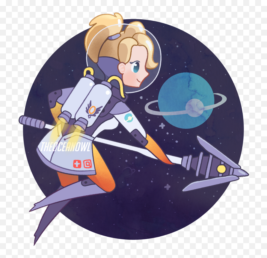 Oceanowl - Mercy Fictional Character Png,Mercy Overwatch Png