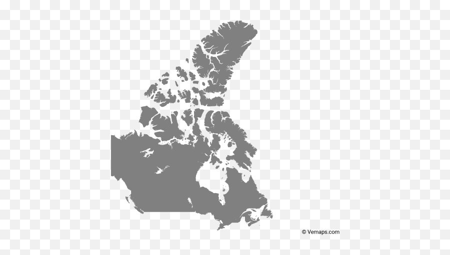 Vector Maps Of Canada Free - Canada In North America Map Png,Blank Flag Png