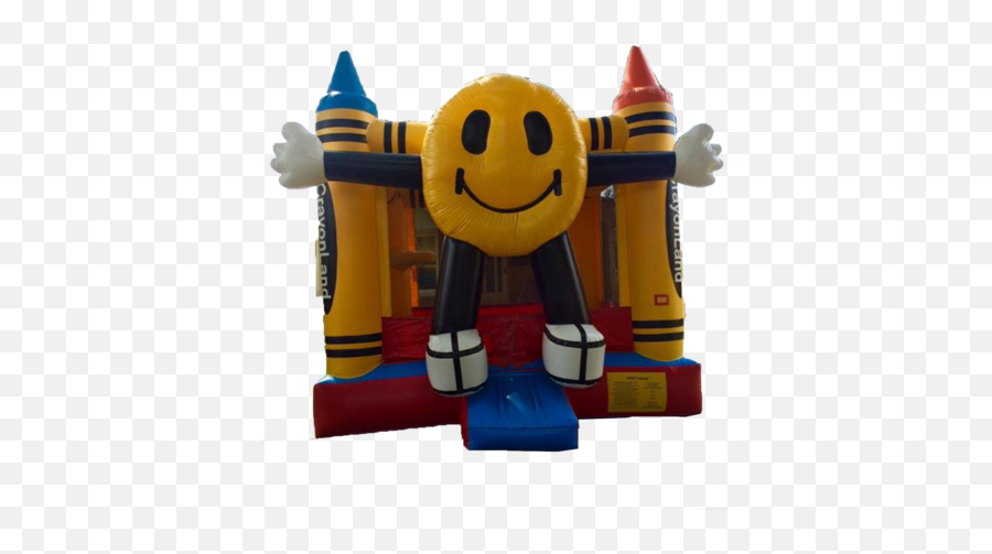 Download Hd Crayolasmiley Face Emoji Bounce House - Emoji Baby Toys Png,Happy Face Emoji Transparent