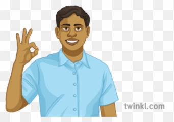 Person Doing Ok Hand Sign General People Boy Student Okay - Language png