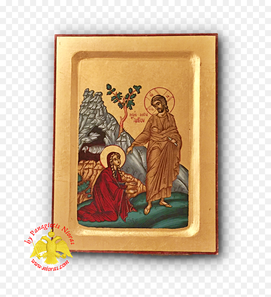 Christ Noli Me Tangere Wooden Byzantine - Picture Frame Png,Byzantine Icon Of Christ