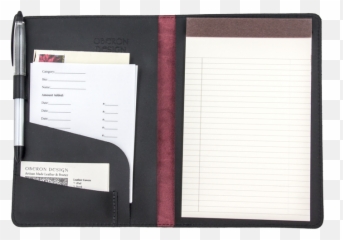 Leather Portfolio With Notepad Pockets And Pen Holder - In A Notebook png