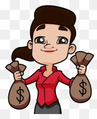 Stunning Cliparts Man Holding Money Clipart Png 31 - Girl With