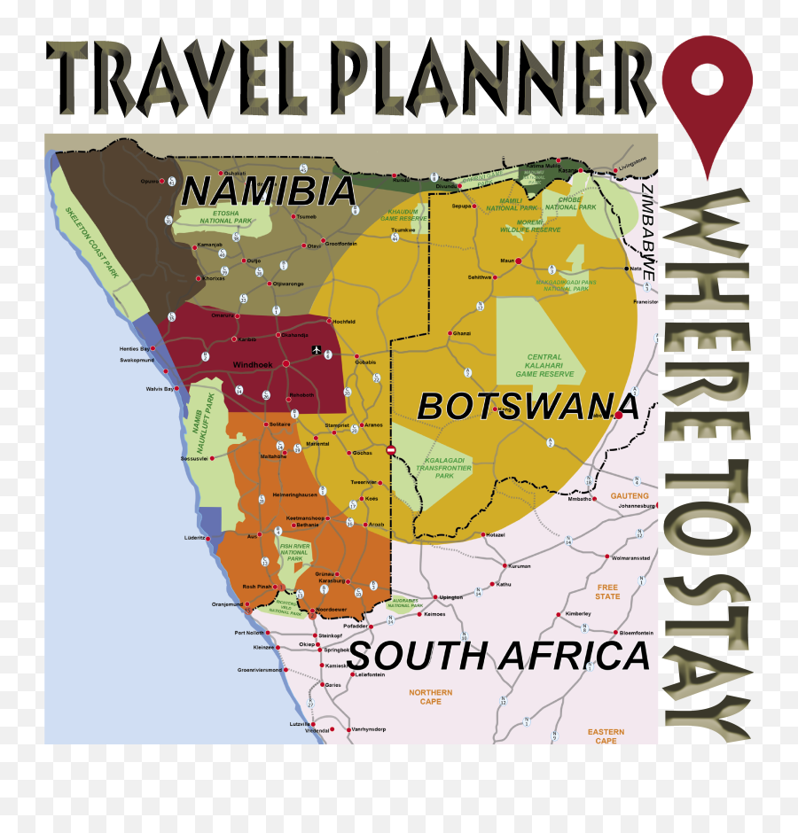 Where To Stay South Western Africa Trip Planner U2013 A - Language Png,Atlas Game Icon