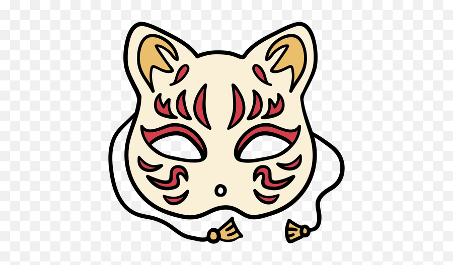 Japan Cat Mask Hand Drawn Transparent Png U0026 Svg Vector - Mascara De Gato Japonesa Para Imprimir,Kitsune Mask Icon