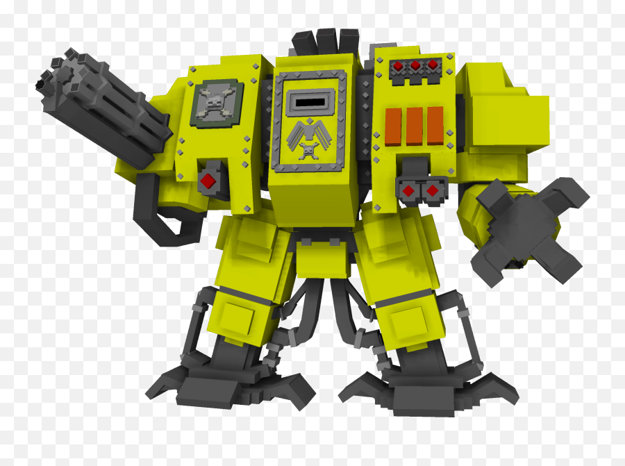 Download Hd Yellow Generic Dreadnought - Warhammer 40k Space Warhammer 40k Space Marines Dreadnought Png,Warhammer Png
