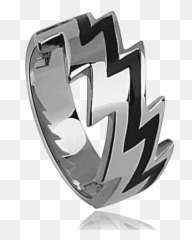 Man Stainless Steel Initia Black Ring - Titanium Ring Png,Man Of Steel Logo Png