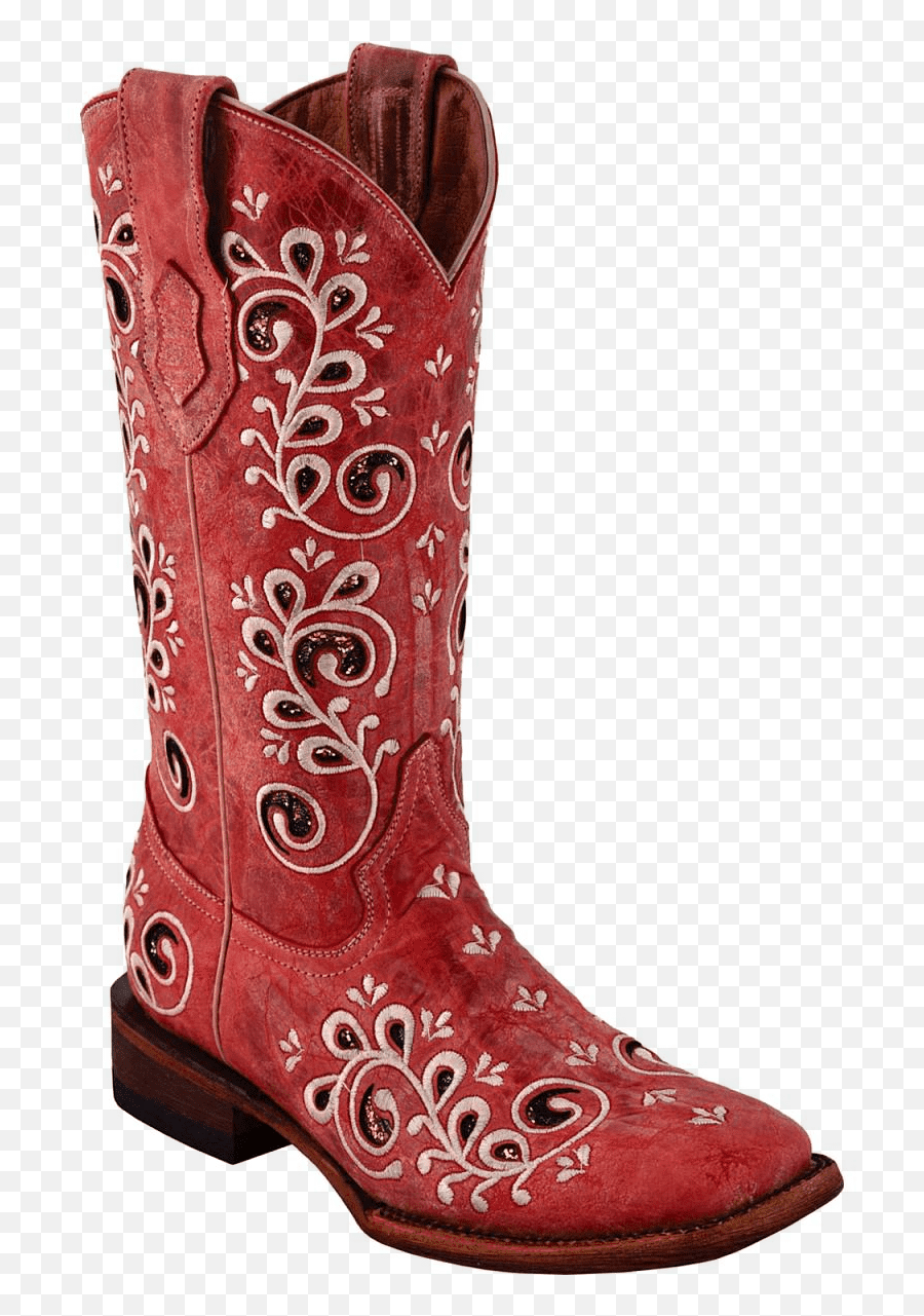 Ferrini Ladiesu0027 Rockinu0027 Cowgirl Red Embroidered Cowboy - Cowboy Boot Png,Cowboy Boots Png