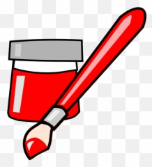 Paint Brush Red - Clip Art Transparent Cartoon png
