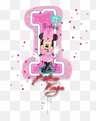 1st Birthday Minnie Mouse Shape - Minnie Mouse 1st Birthday Png,Baby Minnie Mouse Png